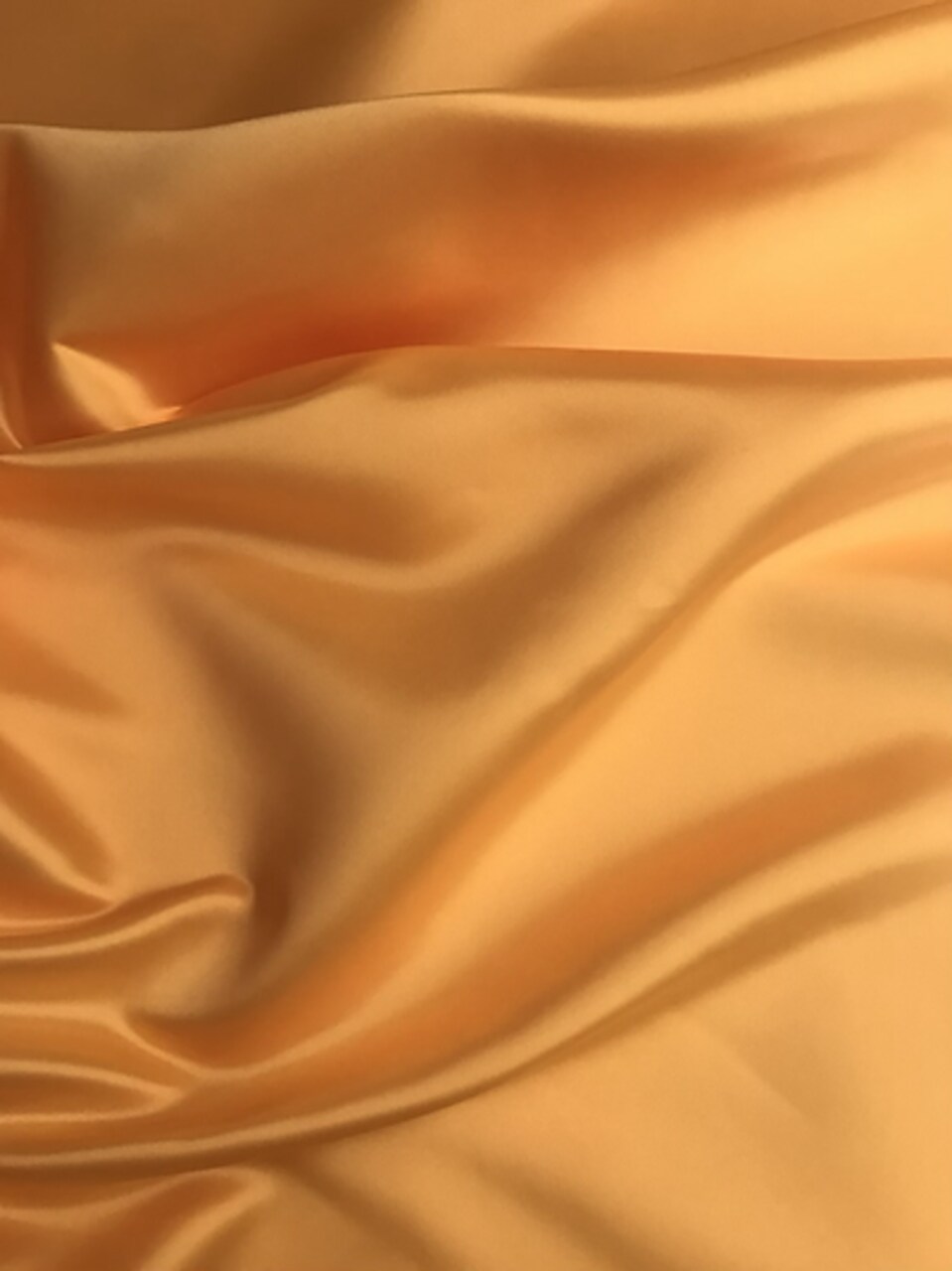 1 Yard Orange Honey Matte Satin Fabric Peau de Soie 58/59" Wide 100% Polyester